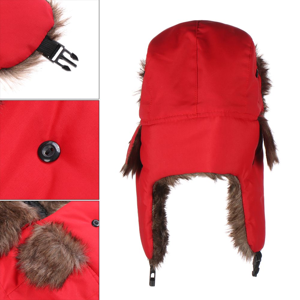 Winter Trapper Hat - หมวกกันหนาวแบบมีที่ปิดหู หมวกสกี หมวกฤดูหนาว หมวกอูชันก้า หมวกฤดูหนาวสไตล์รัสเซีย