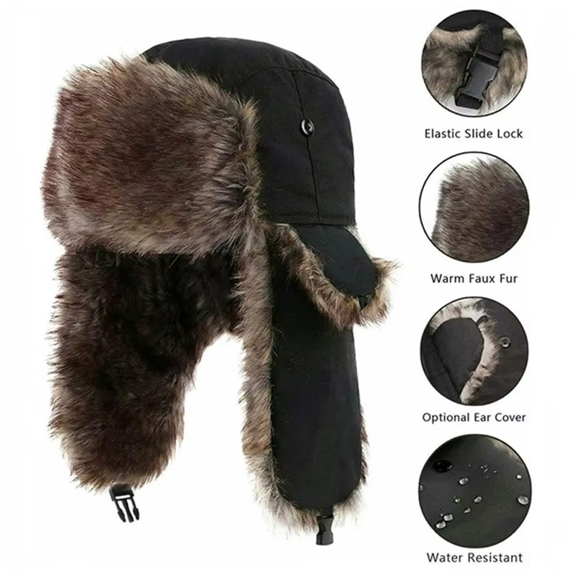 หมวกอูชานกาแบบรัสเซียสำหรับฤดู - Winter Trapper Hat บทวิจารณ์และราคา
