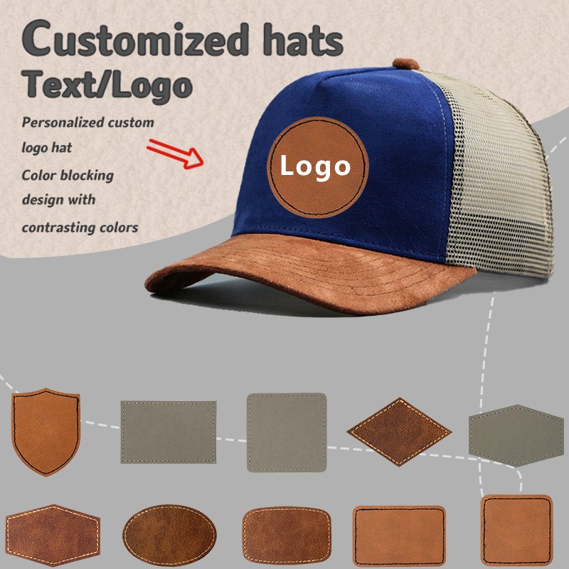 ป้ายหนังโลโก้ที่กําหนดเองห้าแผ - Baseball Cap Structured บทวิจารณ์และราคา