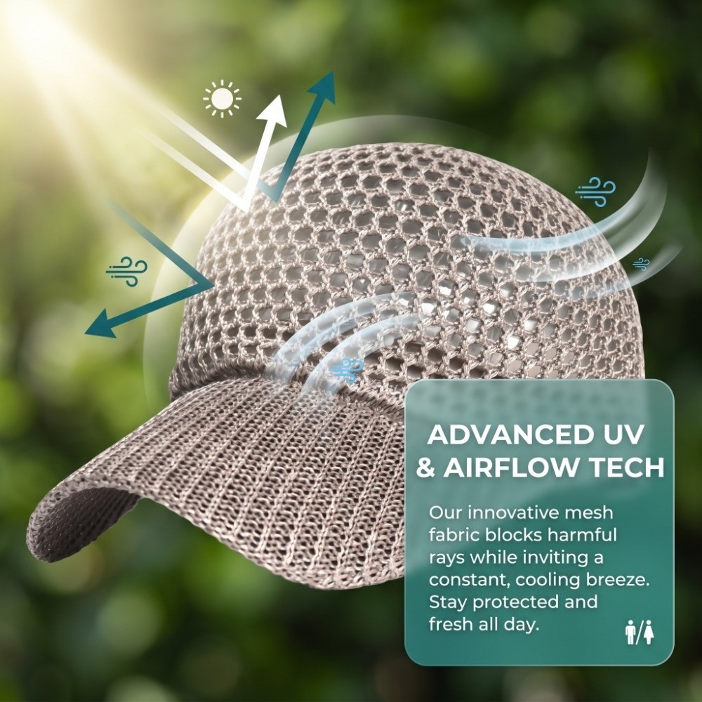 หมวกกันแดดโพลีเอสเตอร์อเนกประส - Trucker Cap Mesh บทวิจารณ์และราคา