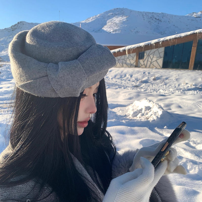 หมวกเบเร่ต์ผ้าขนสัตว์คลาสสิกแบ - Beret French Wool บทวิจารณ์และราคา